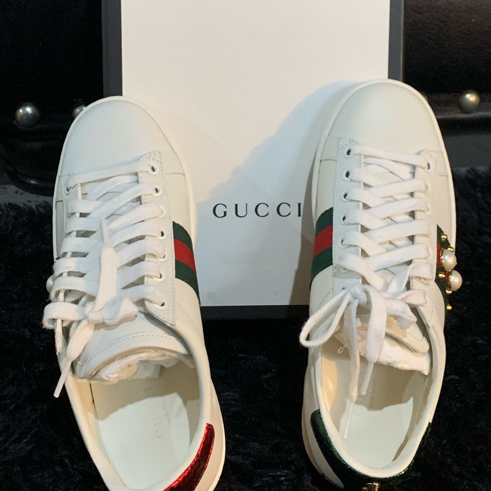 Gucci Ace pearl and spike sneaker